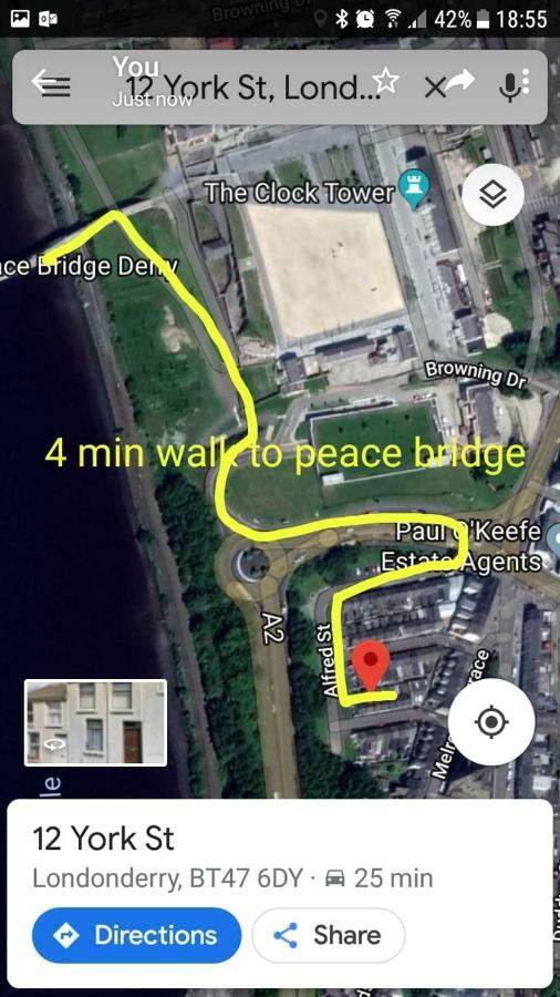Bridge House Derry City Townhouse Central Free Parking Villa Eksteriør billede